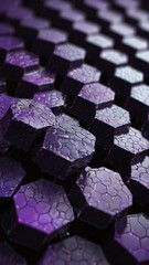 Wall Mural - purple honeycomb pattern abstract background backdrop design copy space illustration art