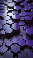 Wall Mural - purple honeycomb pattern abstract background backdrop design copy space illustration art