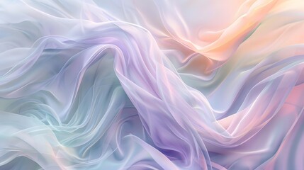 Wall Mural - Ethereal Fabric Gradient, An abstract illustration that captures the ethereal beauty of a fabric gradient