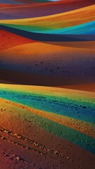 Wall Mural - rainbow desert dunes abstract background backdrop design copy space illustration art