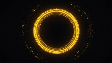 yellow glowing circle abstract background backdrop design copy space illustration art