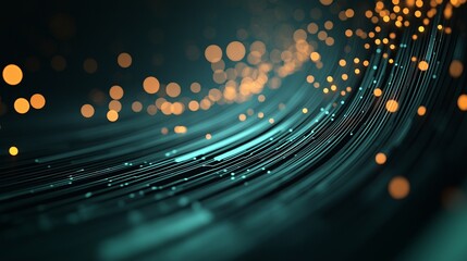 Wall Mural - abstract data flow: a mesmerizing abstract illustration showcasing a futuristic data flow with glowi