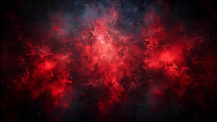 Canvas Print - Dark Matter: A Black and Red Abstract Noise Composition  AI generated