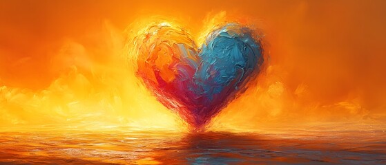 Wall Mural - Sunset Heart.