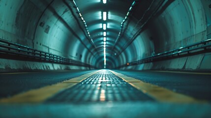 Poster - Very long tunnel pedestrian crossing : Generative AI
