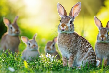 cute bunny in grass