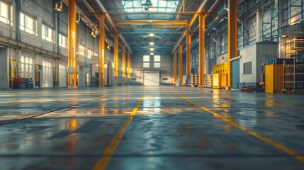 Poster - Large factory workshop space building : Generative AI