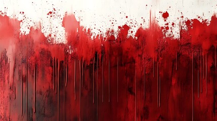 Wall Mural -  red paint splatter on white wall background, Red blood splatter on a grunge wall, horror wall, halloween wall, red vintage, retro,red splash dripped blood textured wall,banner poster design walll 