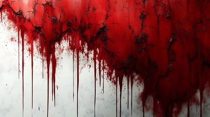 Wall Mural -  red paint splatter on white wall background, Red blood splatter on a grunge wall, horror wall, halloween wall, red vintage, retro,red splash dripped blood textured wall,banner poster design walll 