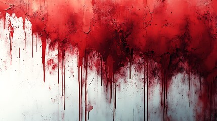 Wall Mural -  red paint splatter on white wall background, Red blood splatter on a grunge wall, horror wall, halloween wall, red vintage, retro,red splash dripped blood textured wall,banner poster design walll 