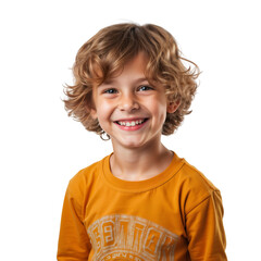 Poster - Portrait of a smiling teenager boy wearing casual clothes standing with happy face, isolated on transparent background