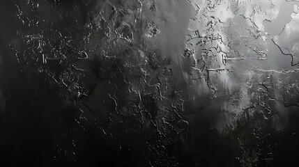 Fototapete - Texture of black polished concrete background Dark old wallpaper with cement texture Nature wall concept surface mockup Empty rough cement wall or floor background Top view close up co : Generative AI