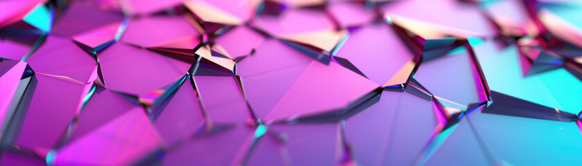 Wall Mural - vibrant abstract geometric background with colorful faceted shapes in shades of pink, purple, and bl