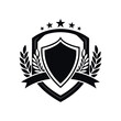 © Raihan - Modern silhouette crest design with shield and leaf vector art