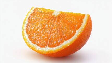 a juicy orange clipart, fruit element, 3d illustration, realistic, isolated on white background
