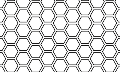 Wall Mural - abstract simple yellow honeycomb outline pattern can be used background.