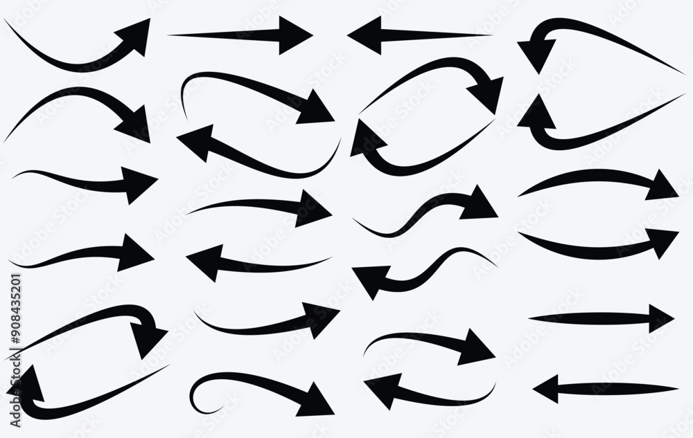 black arrow icon on white background. flat style. arrow icon for your ...