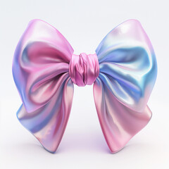 Wall Mural - there is a pink and blue bow with a big bow on it