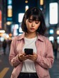 © 용원 이 - a girl who uses a smartphone