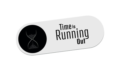 Wall Mural - time is running out sign on red background	