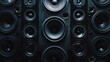 © Galib - Close-up of a set of large speakers.