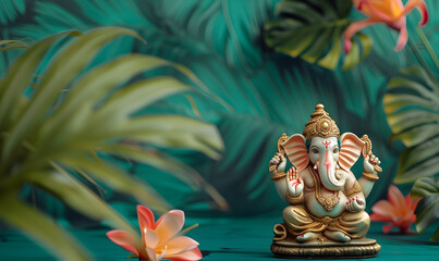 Ganesh Chaturthi copy space background