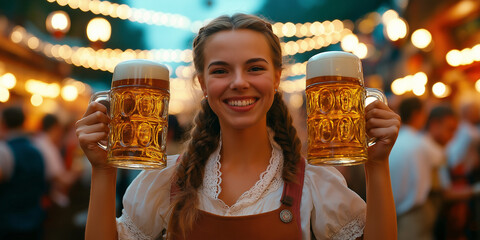 Octoberfest beer background