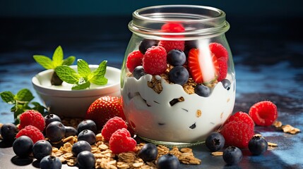 Poster - yogurt with berries