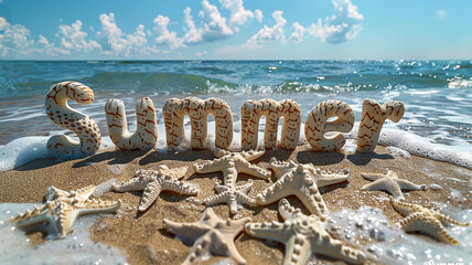 Banner summer by the sea