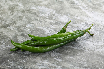 Wall Mural - Hot and spicy green chili pepper