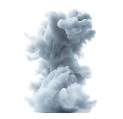 Wall Mural - White clouds isolated on transparent background.