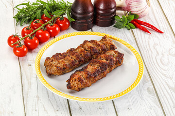 Wall Mural - Chicken kebab minced meat and spices