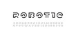 © marooshka - Modern font alphabet from segment line, minimal technology style letters A, B, C, D, E, F, G, H, I, J, K, L, M, N, O, P, Q, R, S, T, U, V, W, X, Y, Z and numerals 0, 1, 2, 3, 4, 5, 6, 7, 8, 9