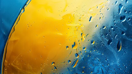 Poster - blue and yellow background