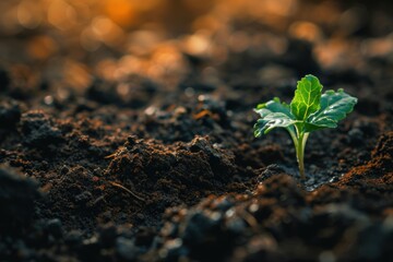 Poster - Sprouting plant emerging from soil