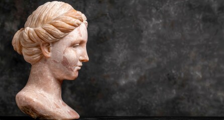 Sticker - ancient greek marble bust sculpture profile