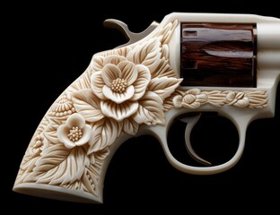 Poster - Ornate Floral Handgun