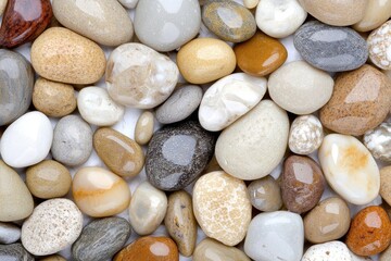 Poster - Assorted natural river rocks and pebbles