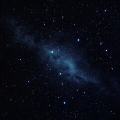 Wall Mural - starry night sky with galaxy formation in the distance. milky way streaks across the dark background