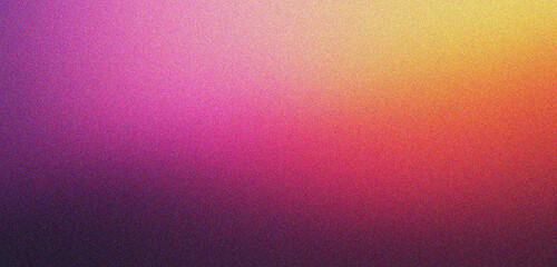 Wall Mural - purple and yellow gradient background design with grainy noise texture effect, web banner design, pr