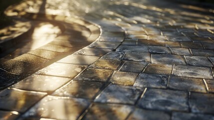 Poster - stone path in the park