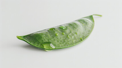 Wall Mural - A whole sugar snap pea isolated on white