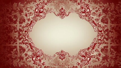 Wall Mural - abstract vintage patterns wallpaper with shades of red background