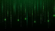 © Maderla - Digital green matrix. Binary code. Encoded vector illustration.