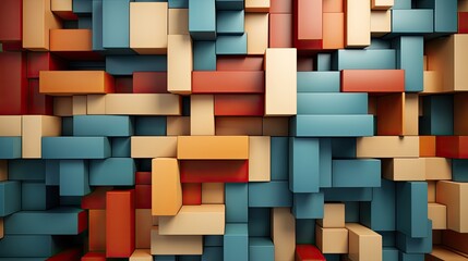 Wall Mural - stack of colorful bricks