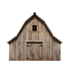 Wall Mural - A rustic dairy barn on transparent background