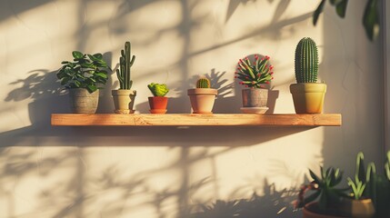 Sticker - shelf with flower pots