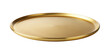 © kanoktuch - Minimalist Golden Plate With Smooth Finish, featuring a sleek and reflective surface, ideal for modern and elegant dining settings. Isolated on transparent background, png.