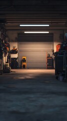 Wall Mural - blurred garage background