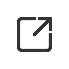 Wall Mural - simple back isolated link button isolated on white background. ui element. vector icon in flat style